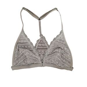 Victoria's Secret Women's Bralette Small Sage Green Racerback Lace Wireless